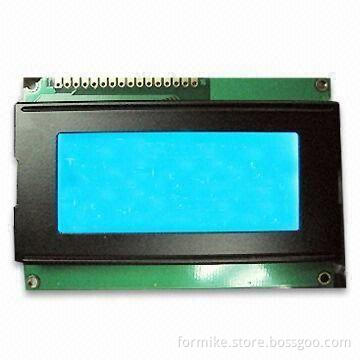 Dot-matrix LCD Module with 16 x 4 pixels Resolution and 61.8 x 25.2mm Viewing Area